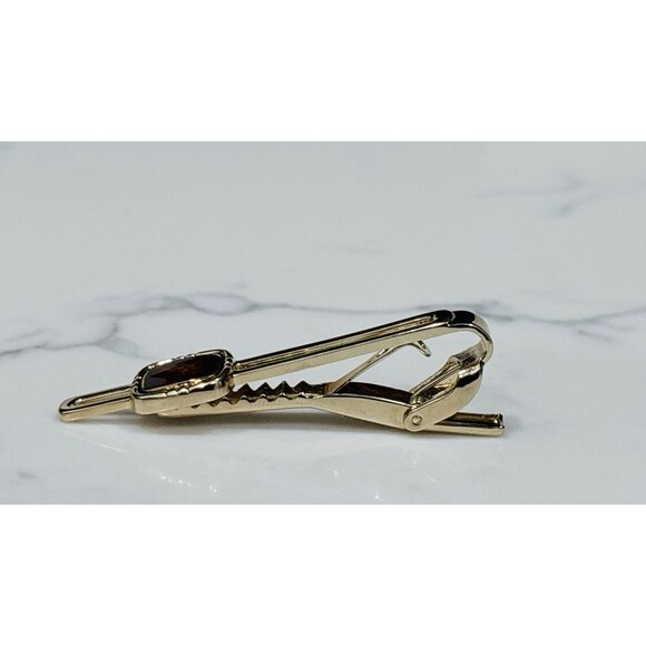 Burberrys Vintage Gold Tone Tie Clip Equestrian Knight Logo - Picture 10 of 13